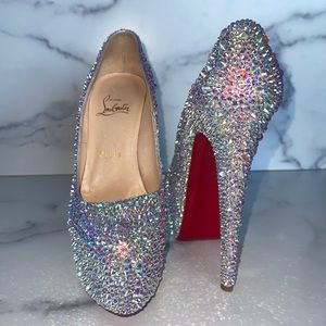 Christian Louboutin AB Crystal Bling Strass Daffodil Pumps Size EU 38.5, US 8.5